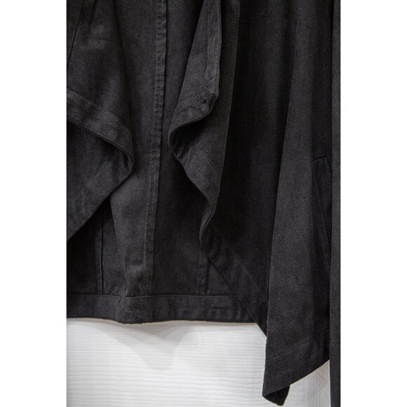 BB Dakota Faux Suede Black Slouchy Jacket, size M - Picture 3 of 7